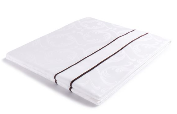 貢緞被套、雙排豎向絲帶①