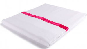 貢緞被套、雙排橫向布帶②